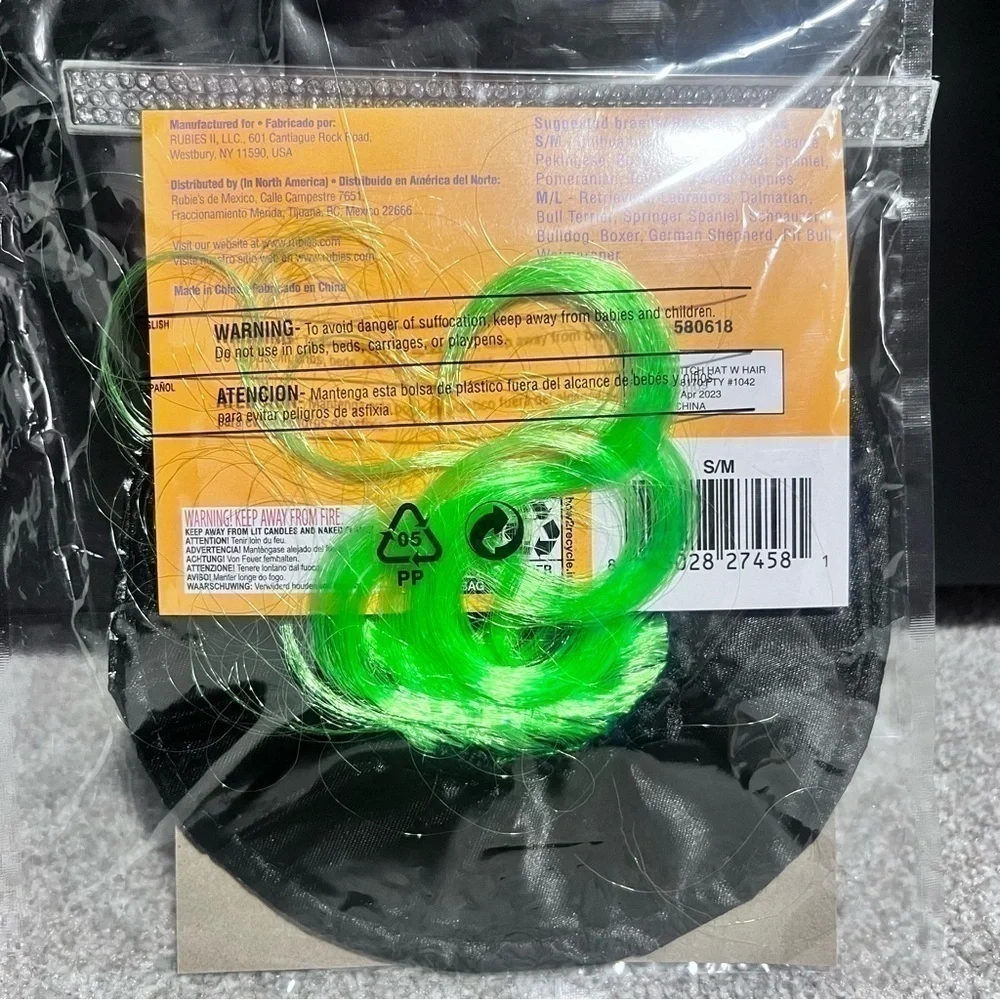 🥳🎉Host Pick 🎉🥳 NWT Rubies Pet Shop-witch hat with hair for sm-med dogs
